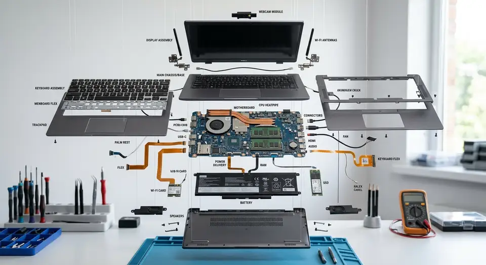 Exploded Laptop View